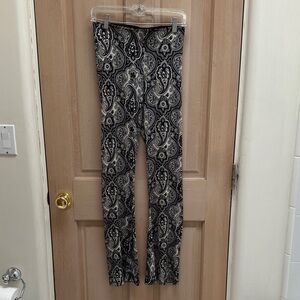 Black and White Paisley Print Pants